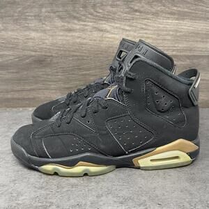 Air Jordan 6 DMP Shoes Kids Size 5.5 GS Black Gold CT4964-007